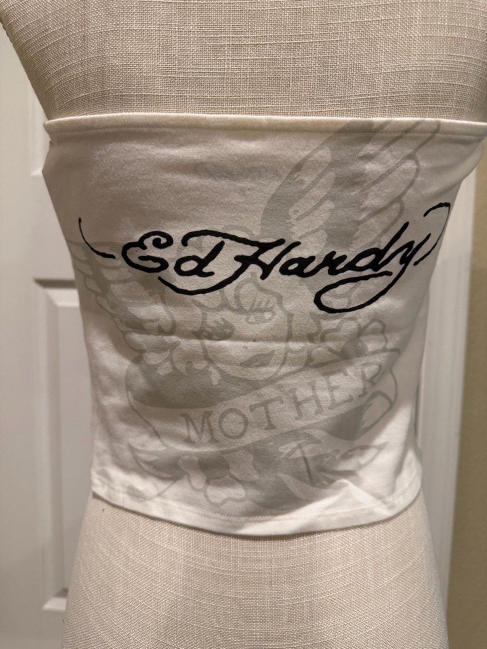 NWT ED HARDY Cross Heart Womens Tube Top - Picture 2 of 4